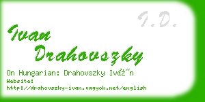 ivan drahovszky business card